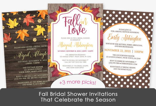 Fall Bridal Shower Invitations That Celebrate the Season