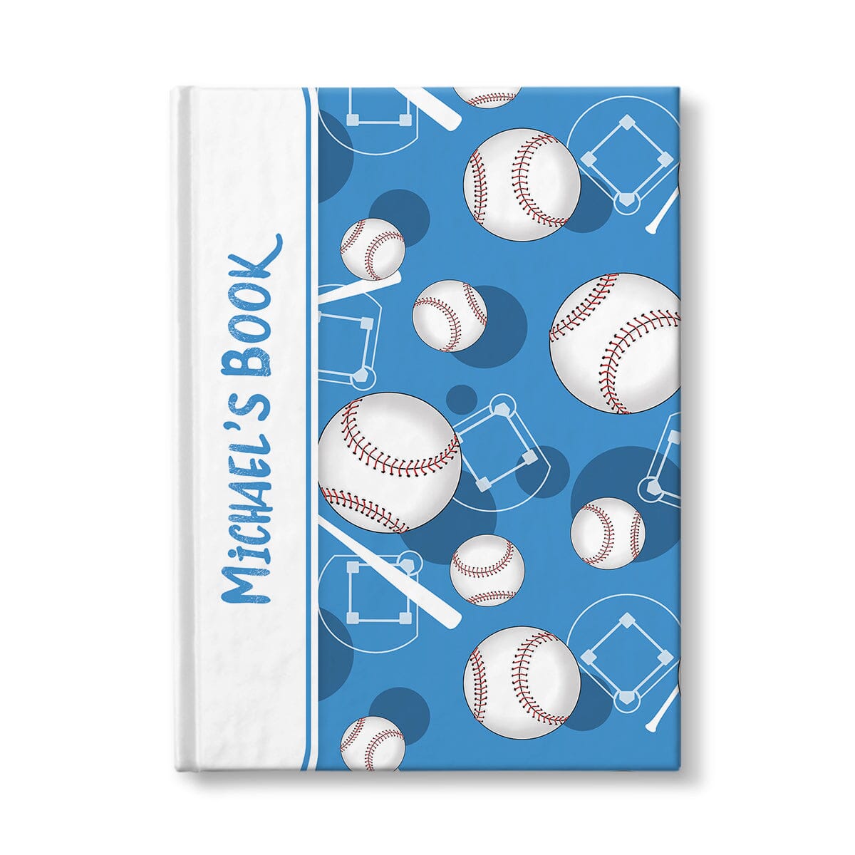 Personalized Blue Baseball Journal at Artistically Invited.