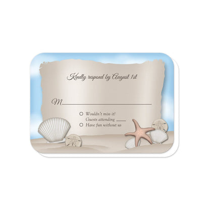 Message from a Bottle Beach RSVP Cards (with rounded corners) at Artistically Invited.