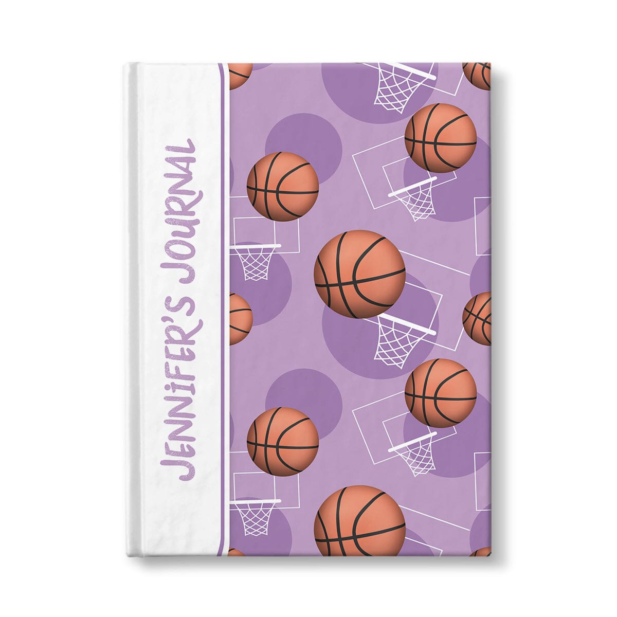 Personalized Purple Basketball Journal at Artistically Invited.