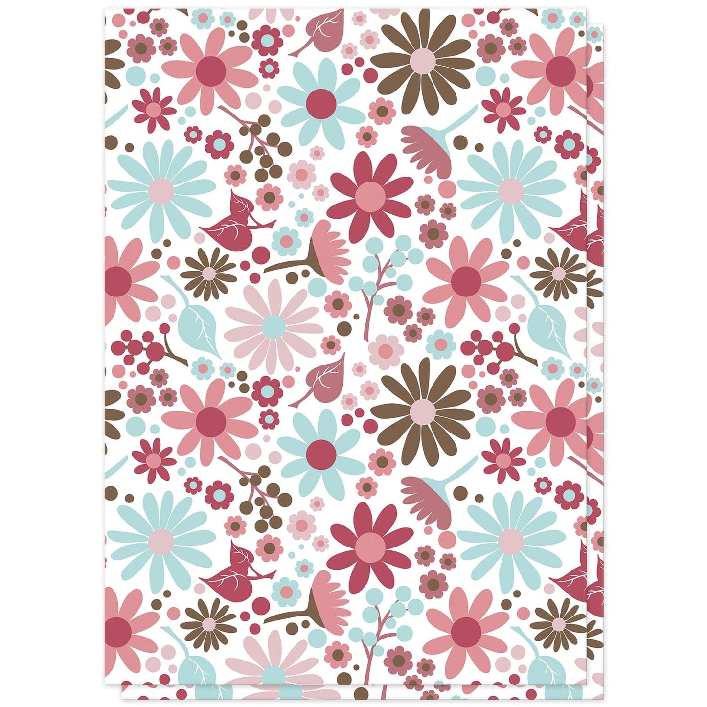 Berry Blue Summer Flowers Reception Only Invitations (back) at Artistically Invited.