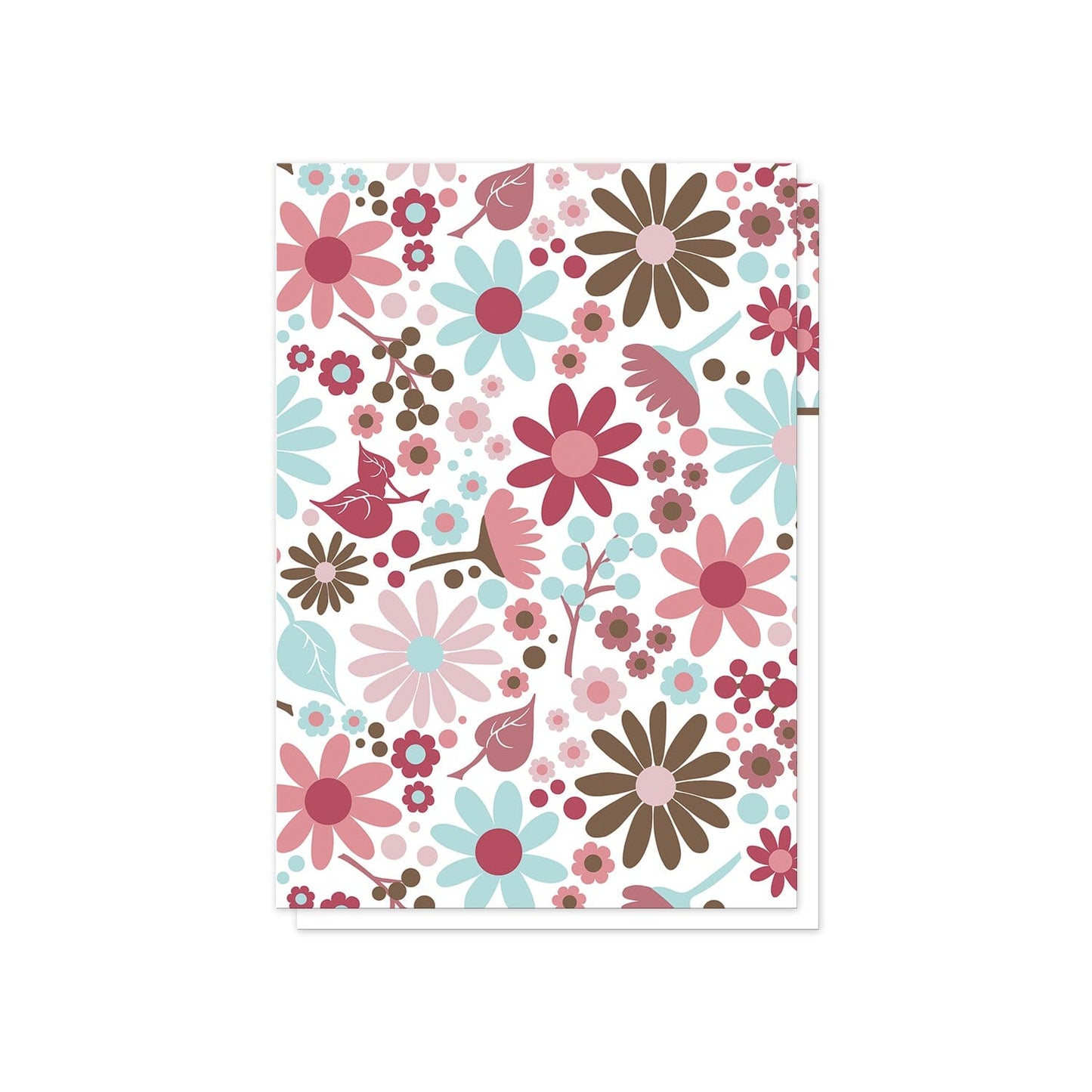 Berry Blue Summer Flowers RSVP Cards (back) at Artistically Invited.