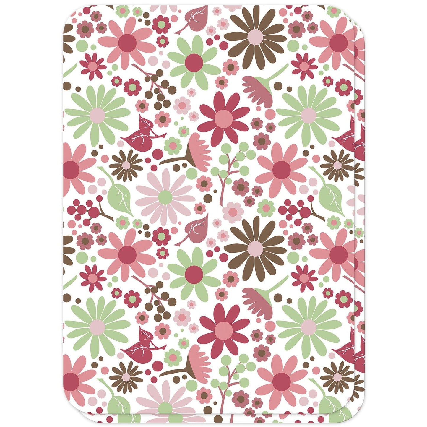 Berry Green Summer Flowers Reception Only Invitations (back with rounded corners) at Artistically Invited.