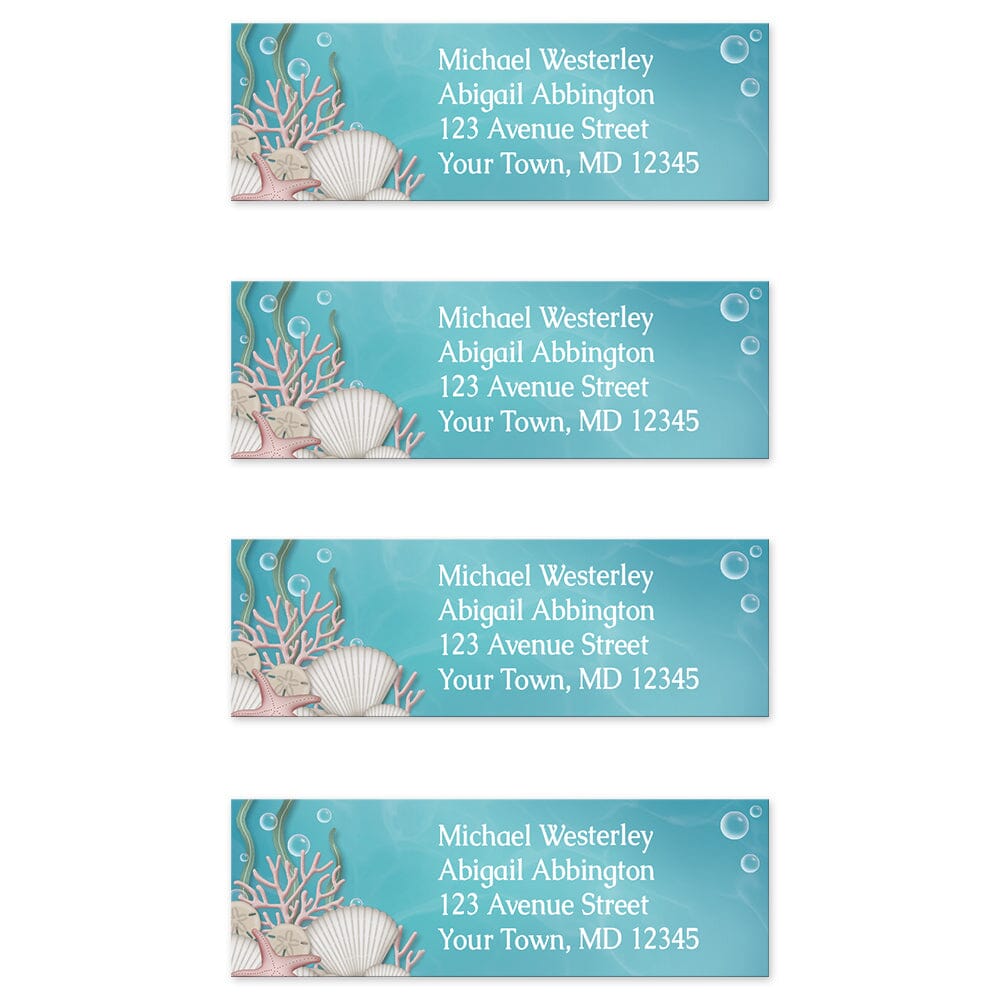 Whimsical Under the Sea Address Labels (4 to a sheet) at Artistically Invited.