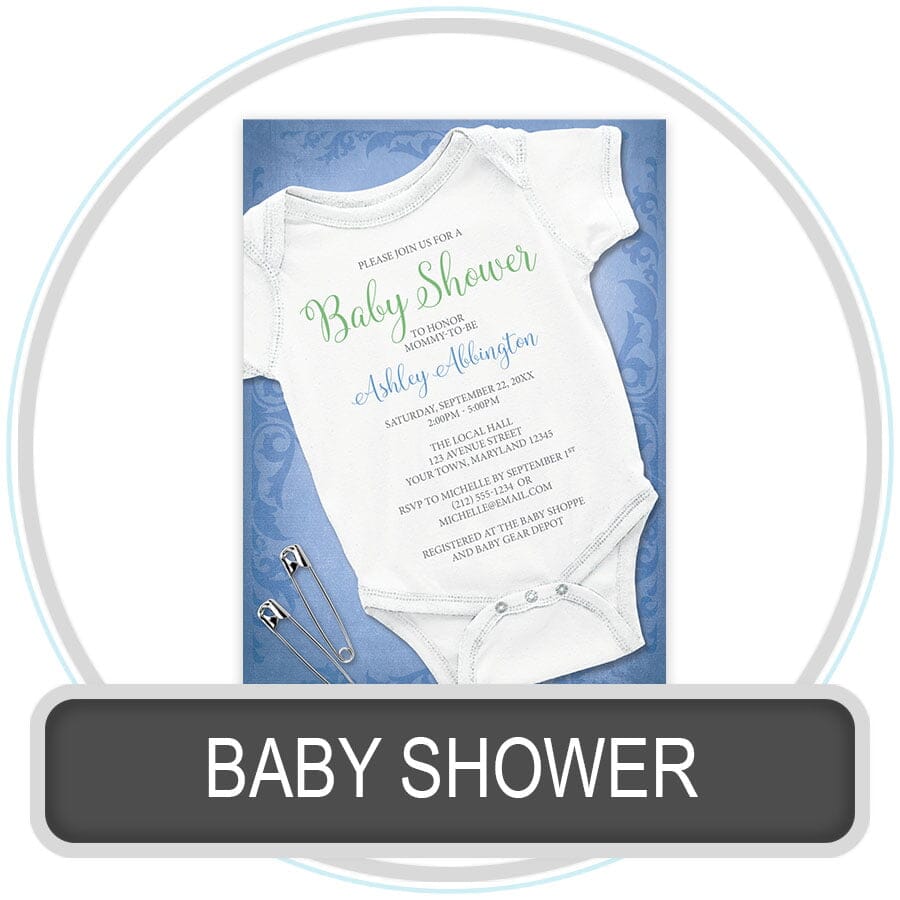 Baby Shower Invitations online at Artistically Invited