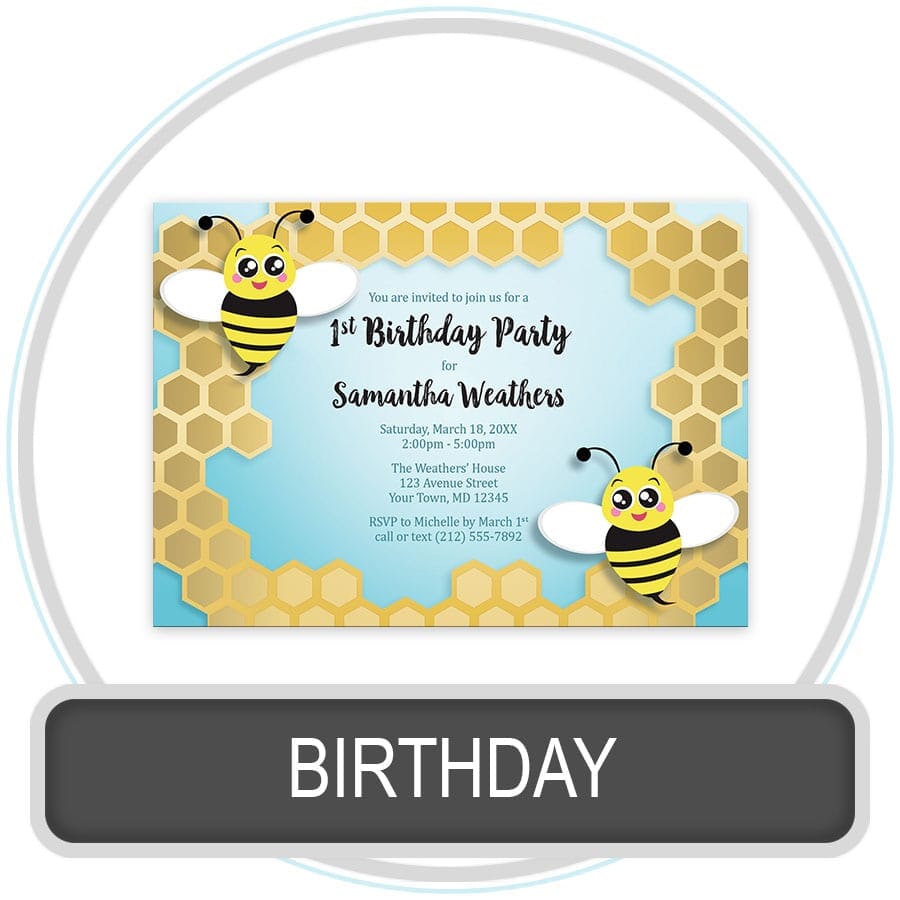 Birthday Invitations online at Artistically Invited