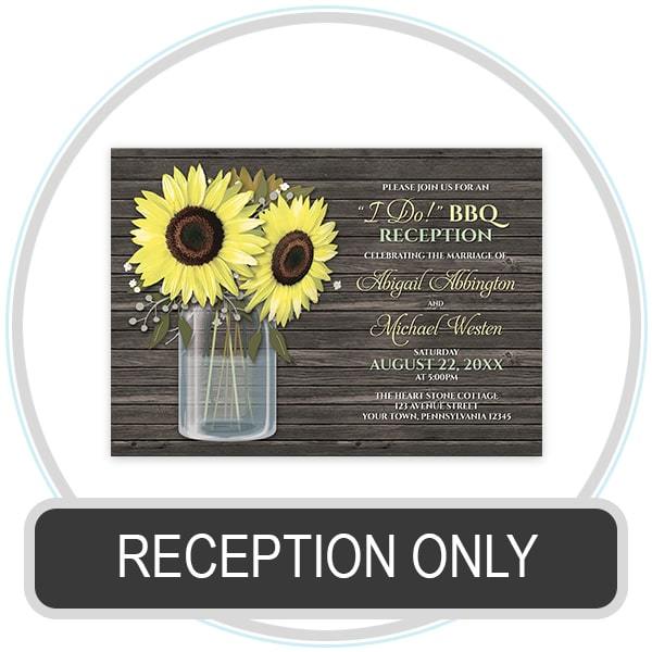 Reception Only Invitations online at Artistically Invited