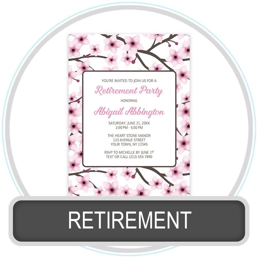 Retirement Invitations online at Artistically Invited