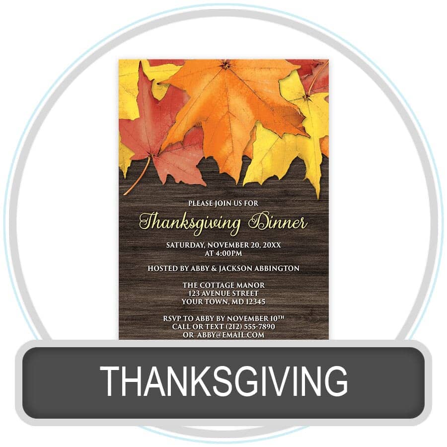 Thanksgiving Invitations online at Artistically Invited