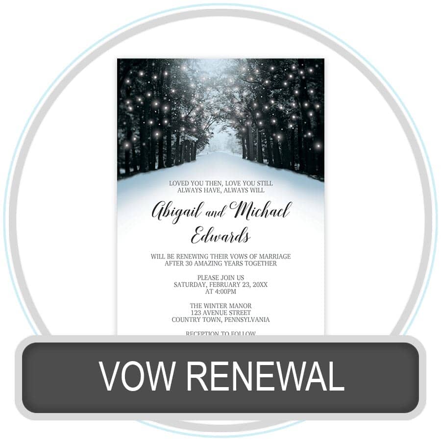 Vow Renewal Invitations online at Artistically Invited