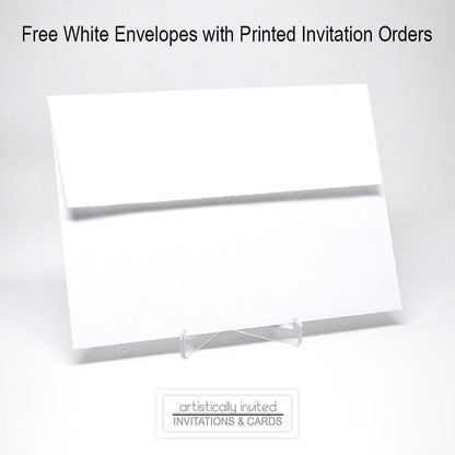 Free White Envelopes with Printed Invitation Orders at Artistically Invited