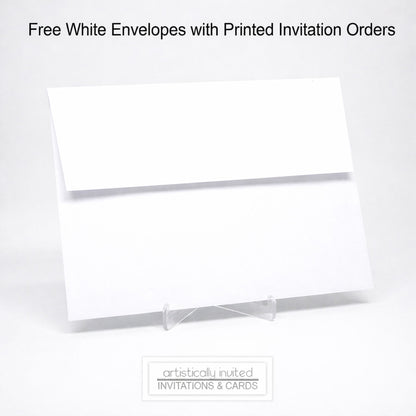 Free White Envelopes with Printed Invitation Orders at Artistically Invited