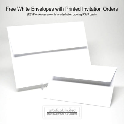 Free White Envelopes with Printed Invitation Orders at Artistically Invited