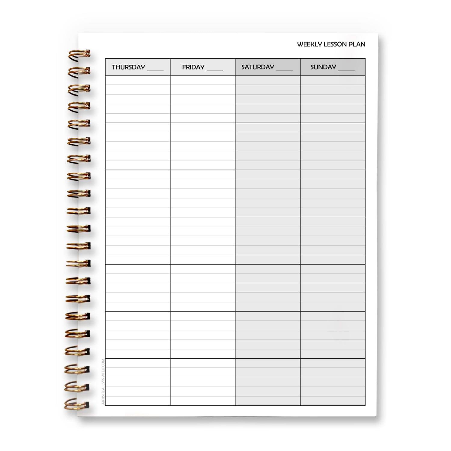Personalized School Pattern Weekly Lesson Plan Book | 8.5