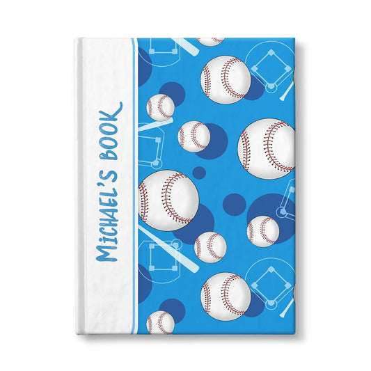 Personalized Blue Baseball Journal at Artistically Invited.