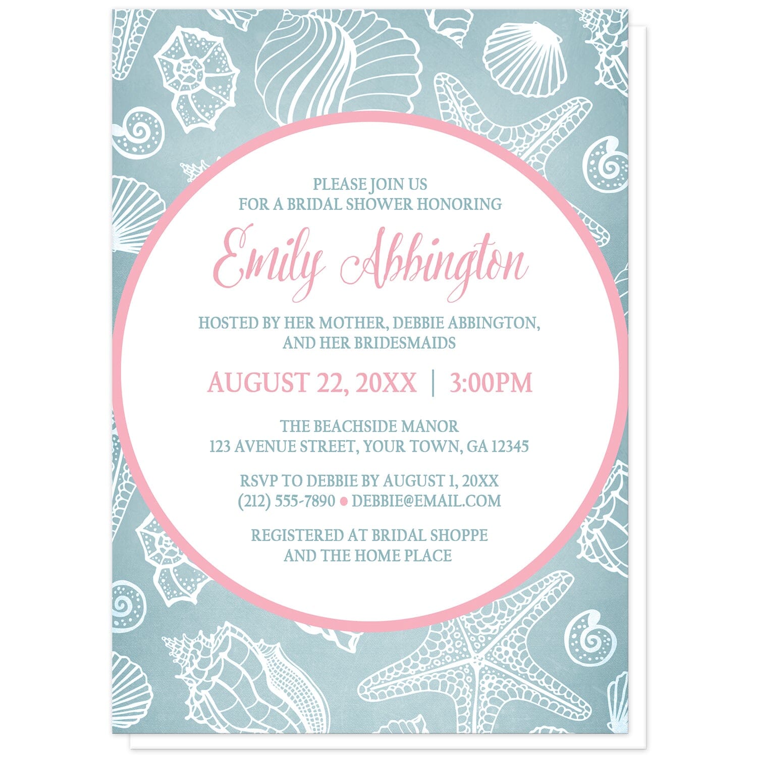 Seashell Invitation Template