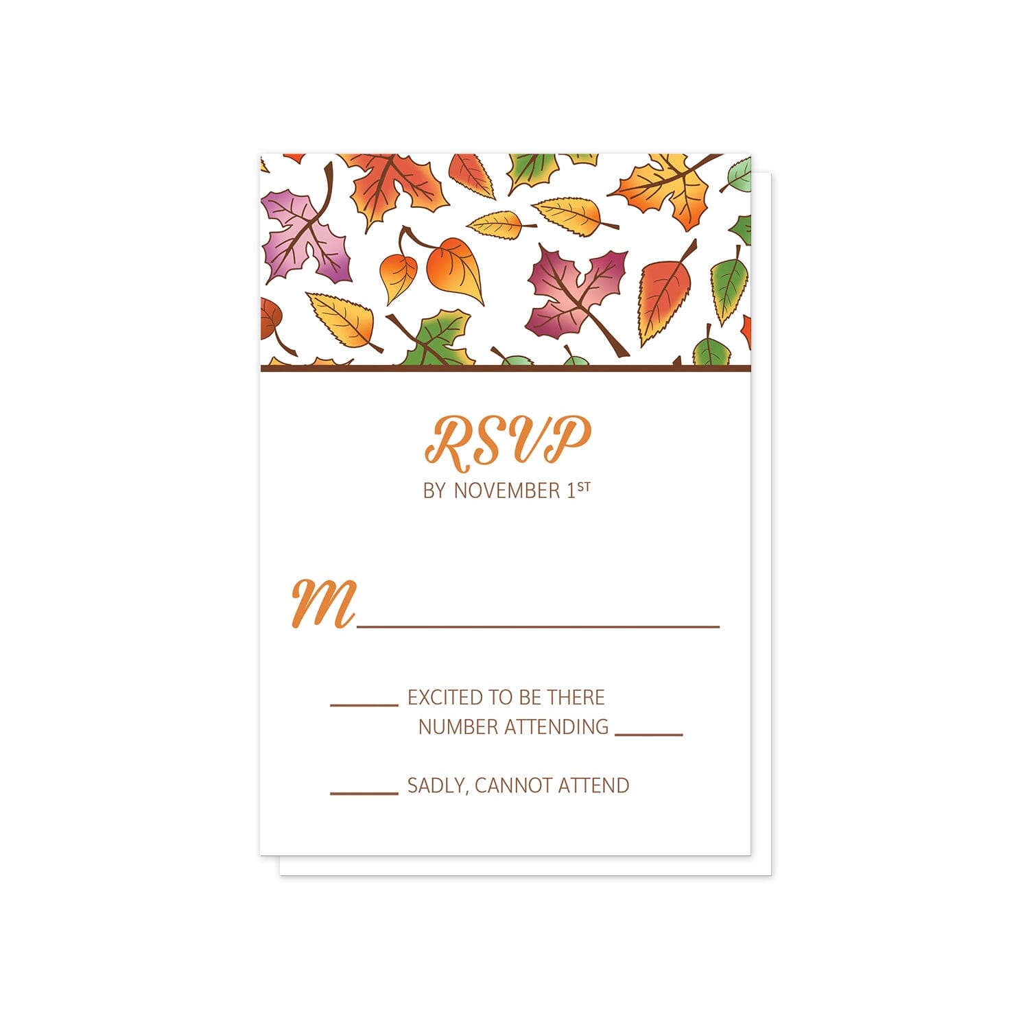 Changing Leaves Fall RSVP Cards at Artistically Invited.