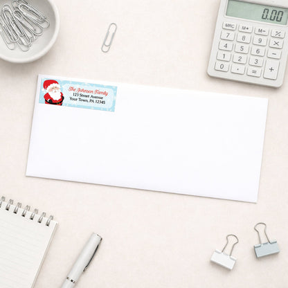 Cheerful Santa Address Labels