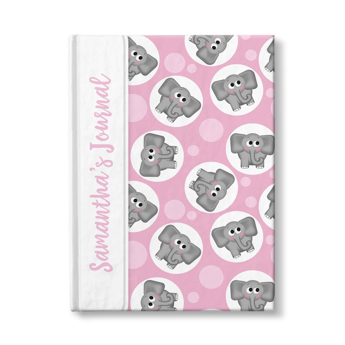 Personalized Cute Pink Elephant Journal at Artistically Invited.