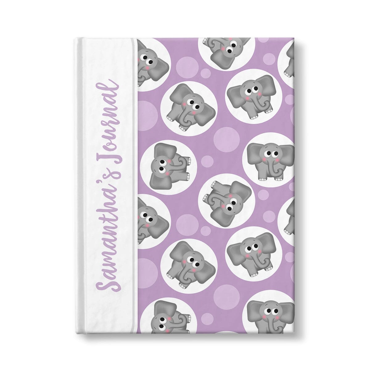 Personalized Cute Purple Elephant Journal at Artistically Invited.