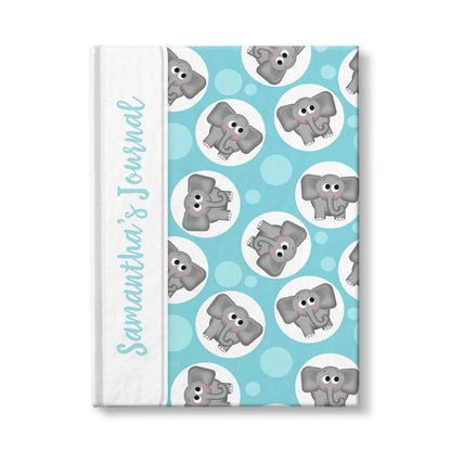 Personalized Cute Turquoise Elephant Journal at Artistically Invited.