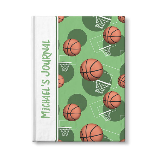 Personalized Green Basketball Journal at Artistically Invited.