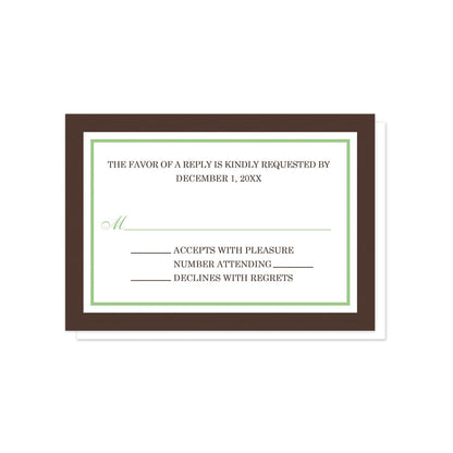Green and Brown RSVP Cards at Artistically Invited.