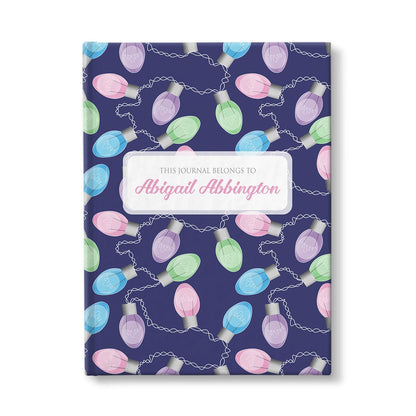 Personalized Holiday Lights Pattern Journal at Artistically Invited.