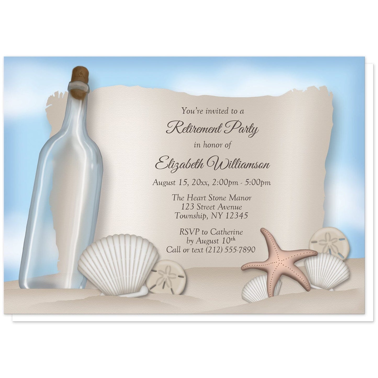 Retirement bottle label free template on Greetings-Discount