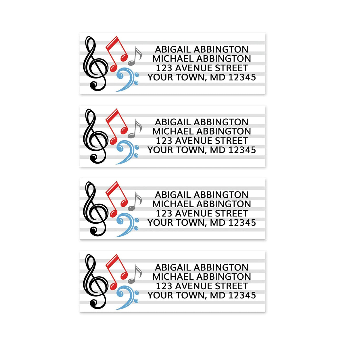 Unique Note Label Music Notes Address Labels – Artistically Invited
