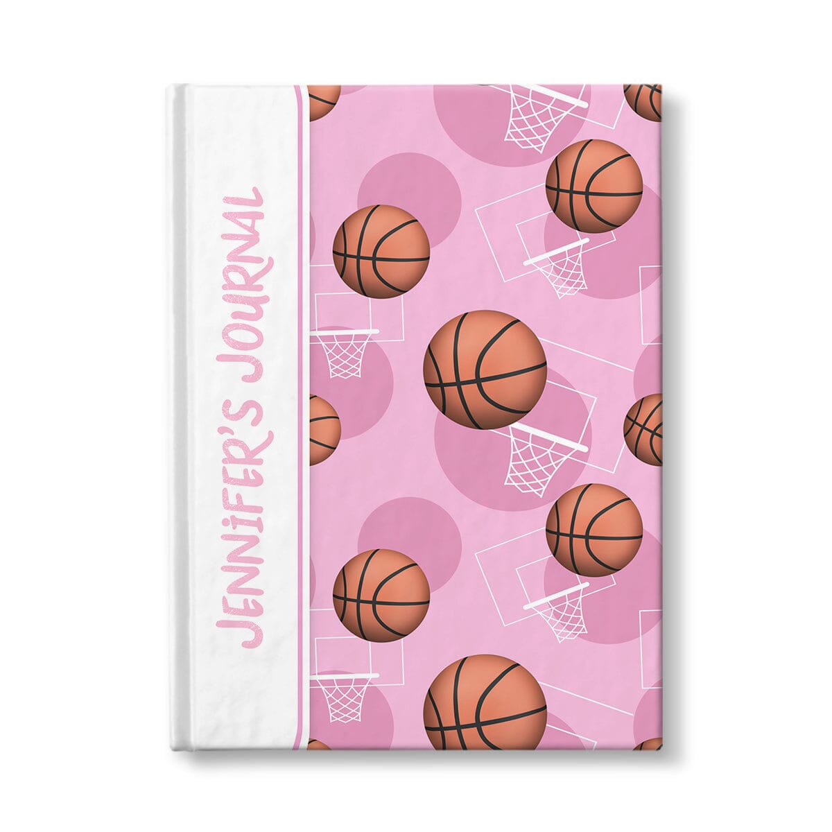Personalized Pink Basketball Journal at Artistically Invited.