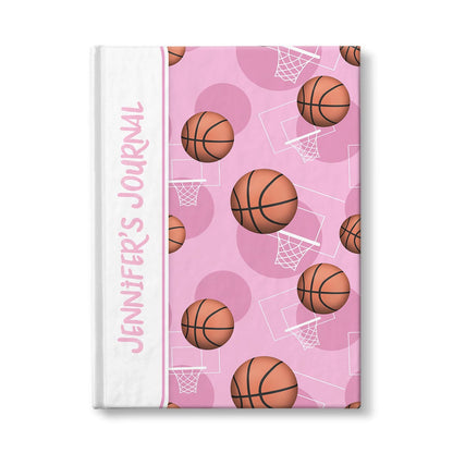 Personalized Pink Basketball Journal at Artistically Invited.