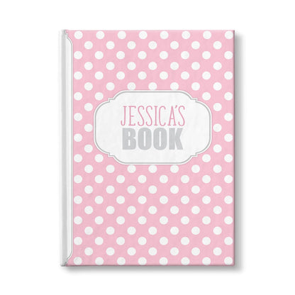 Personalized Pink Polka Dot Journal at Artistically Invited.