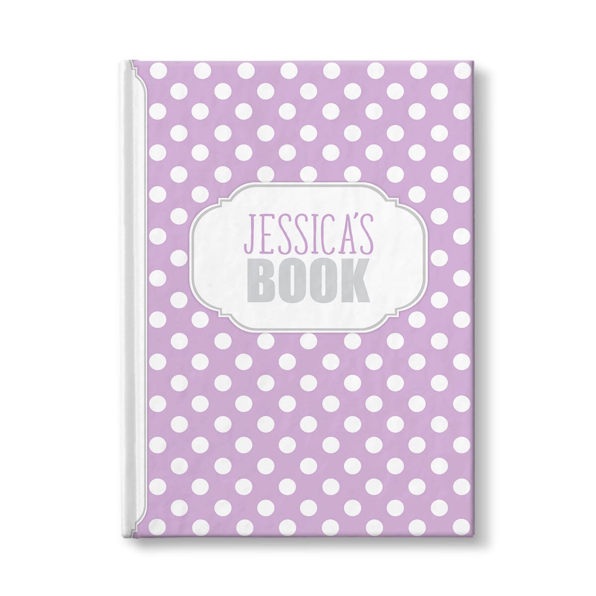 Personalized Purple Polka Dot Journal at Artistically Invited.