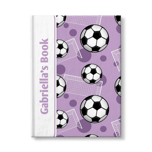 Personalized Purple Soccer Journal at Artistically Invited.