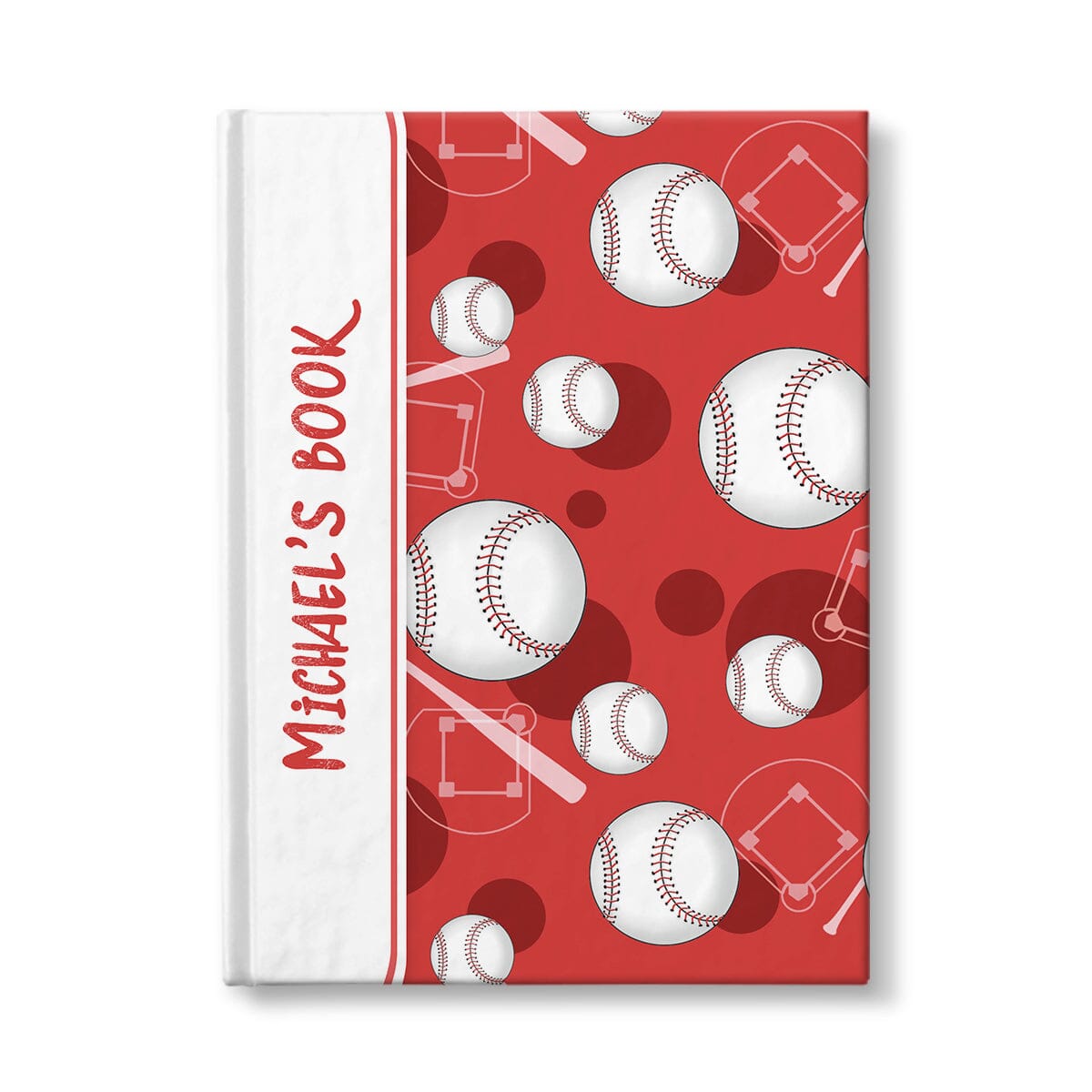 Personalized Red Baseball Journal at Artistically Invited.