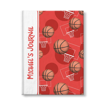 Personalized Red Basketball Journal at Artistically Invited.