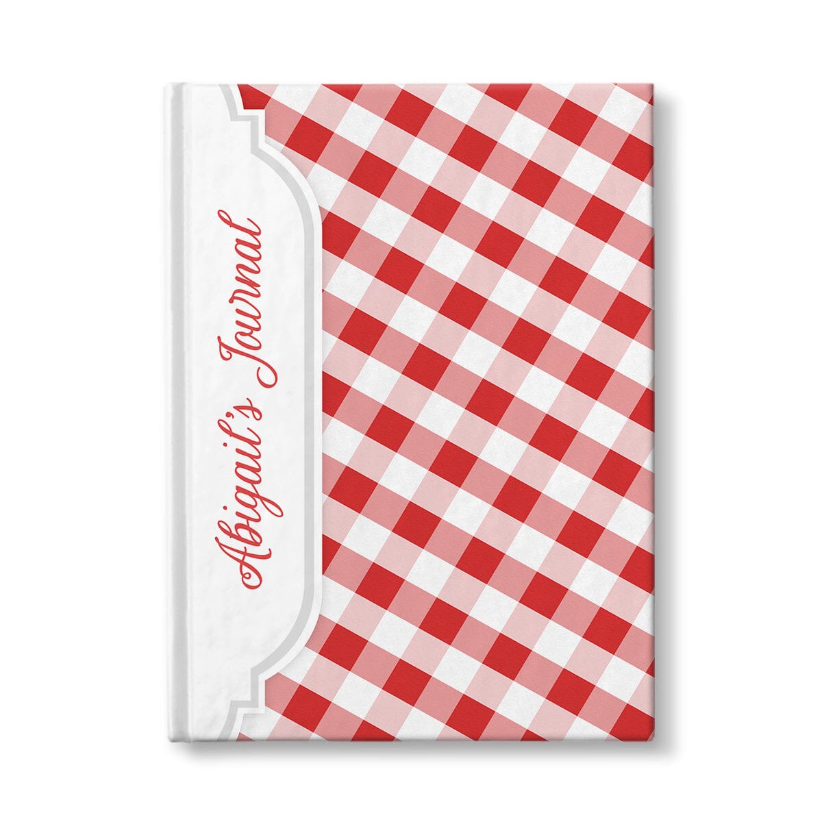 Personalized Red Gingham Journal at Artistically Invited.