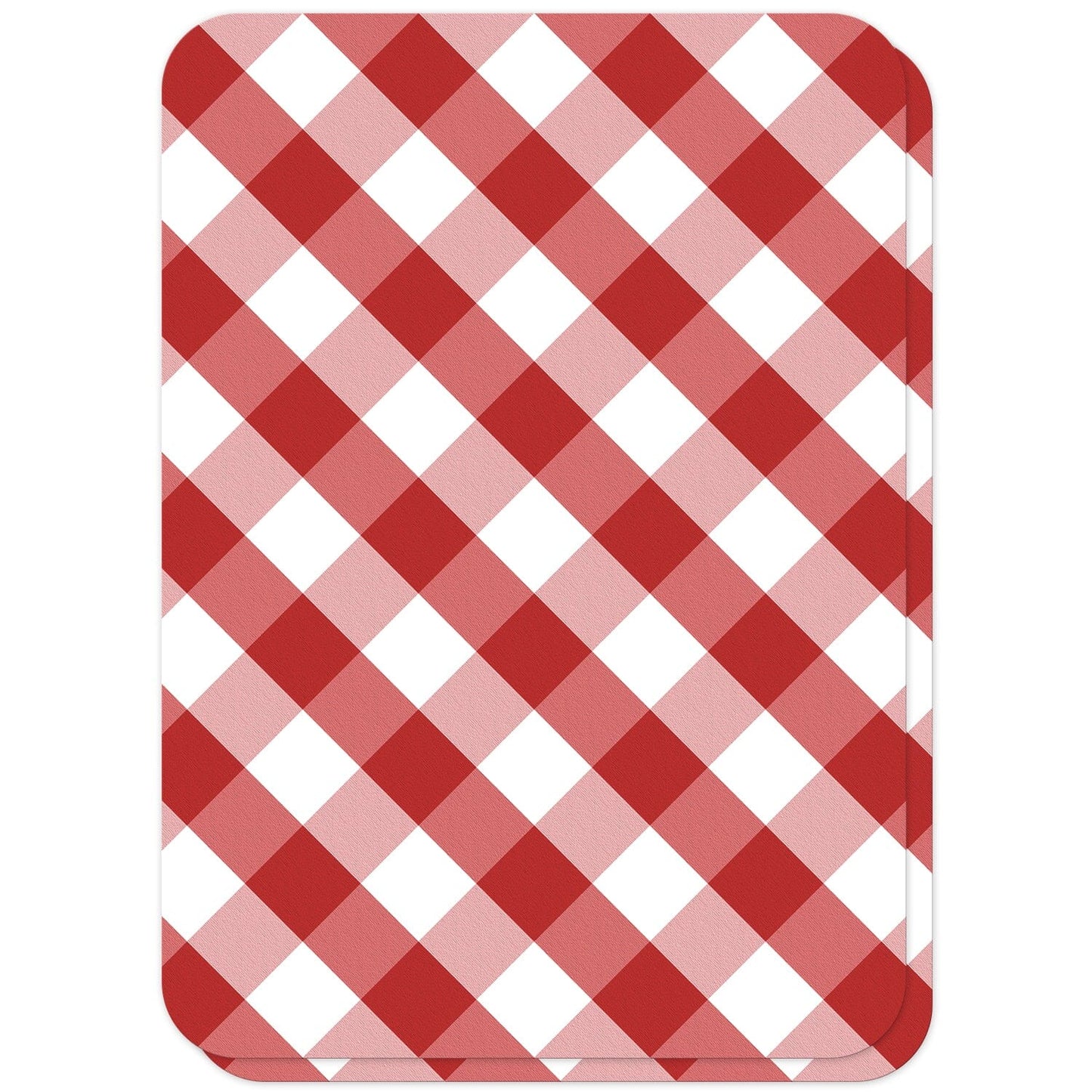 Red Gingham I Do BBQ Reception Only Invitations (back side with rounded corners) at Artistically Invited.