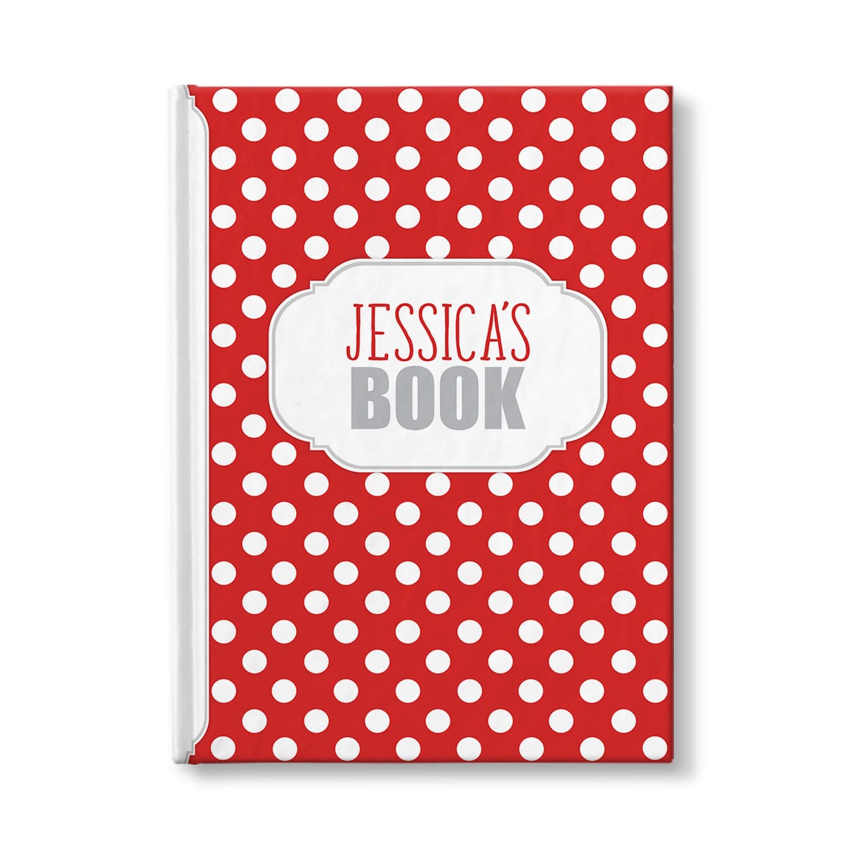 Personalized Red Polka Dot Journal | Custom Red Notebook Gift for Her ...
