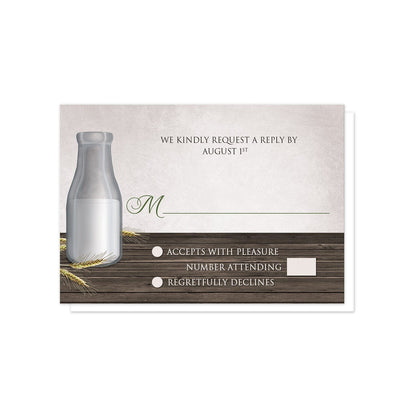 Rustic Country Dairy Farm RSVP Cards at Artistically Invited. 
