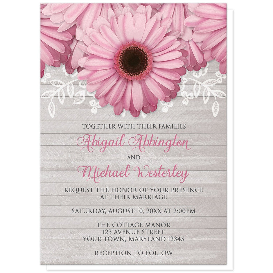 Pink Wedding Invitations | Floral & Romantic Designs – Artistically Invited