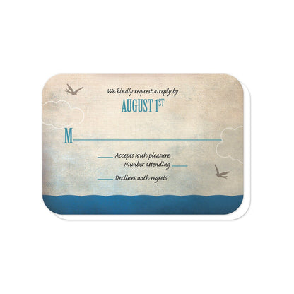 Rustic Sailboat Nautical RSVP Cards (with rounded corners) at Artistically Invited.