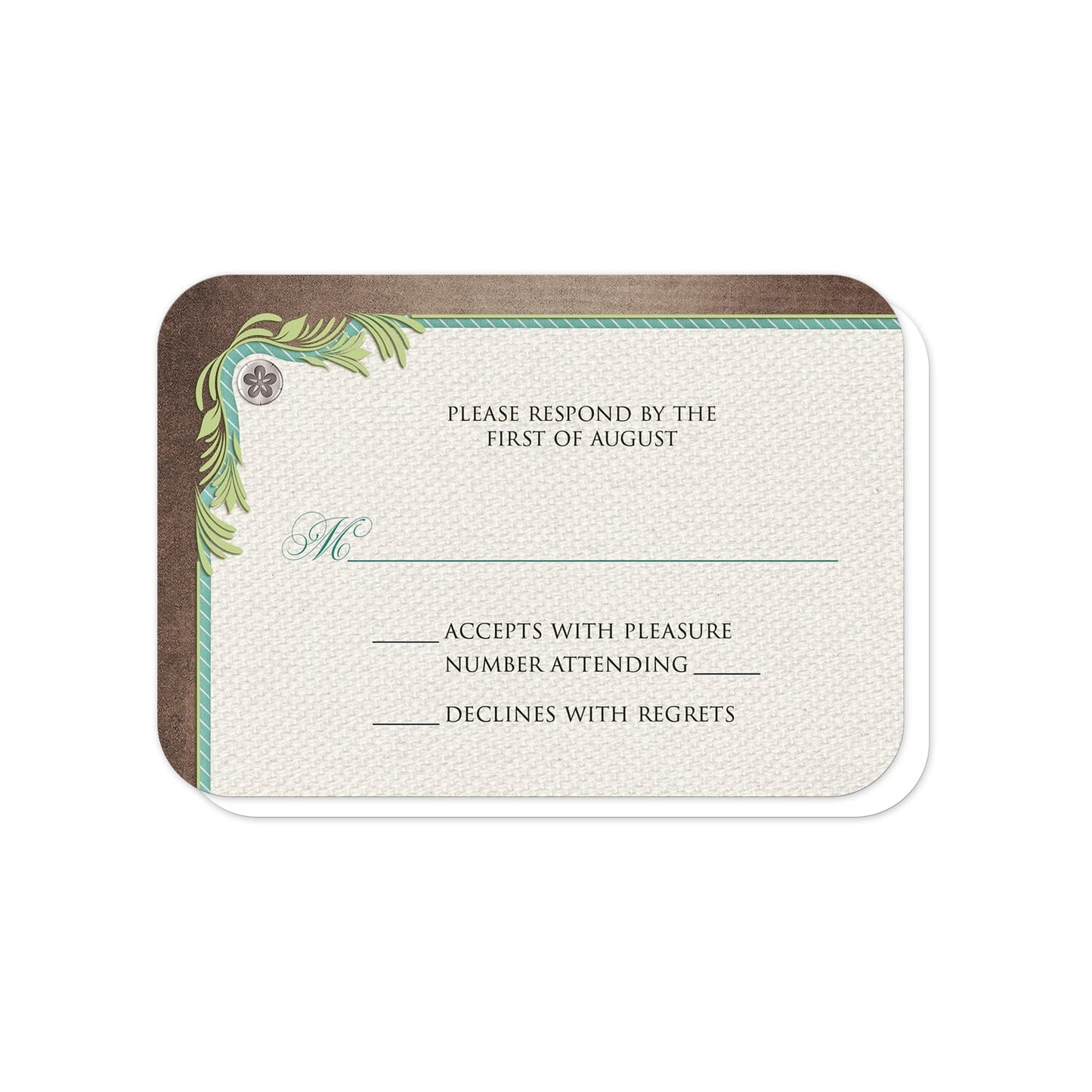 Rustic Succulent Garden RSVP Cards (with rounded corners) at Artistically Invited.