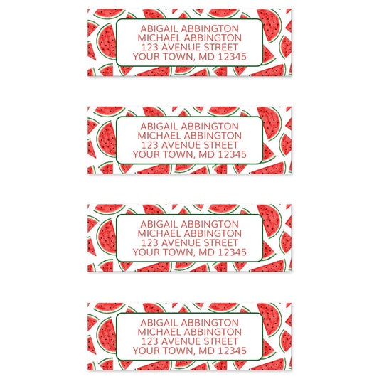Watermelon Slices Address Labels at Artistically Invited.