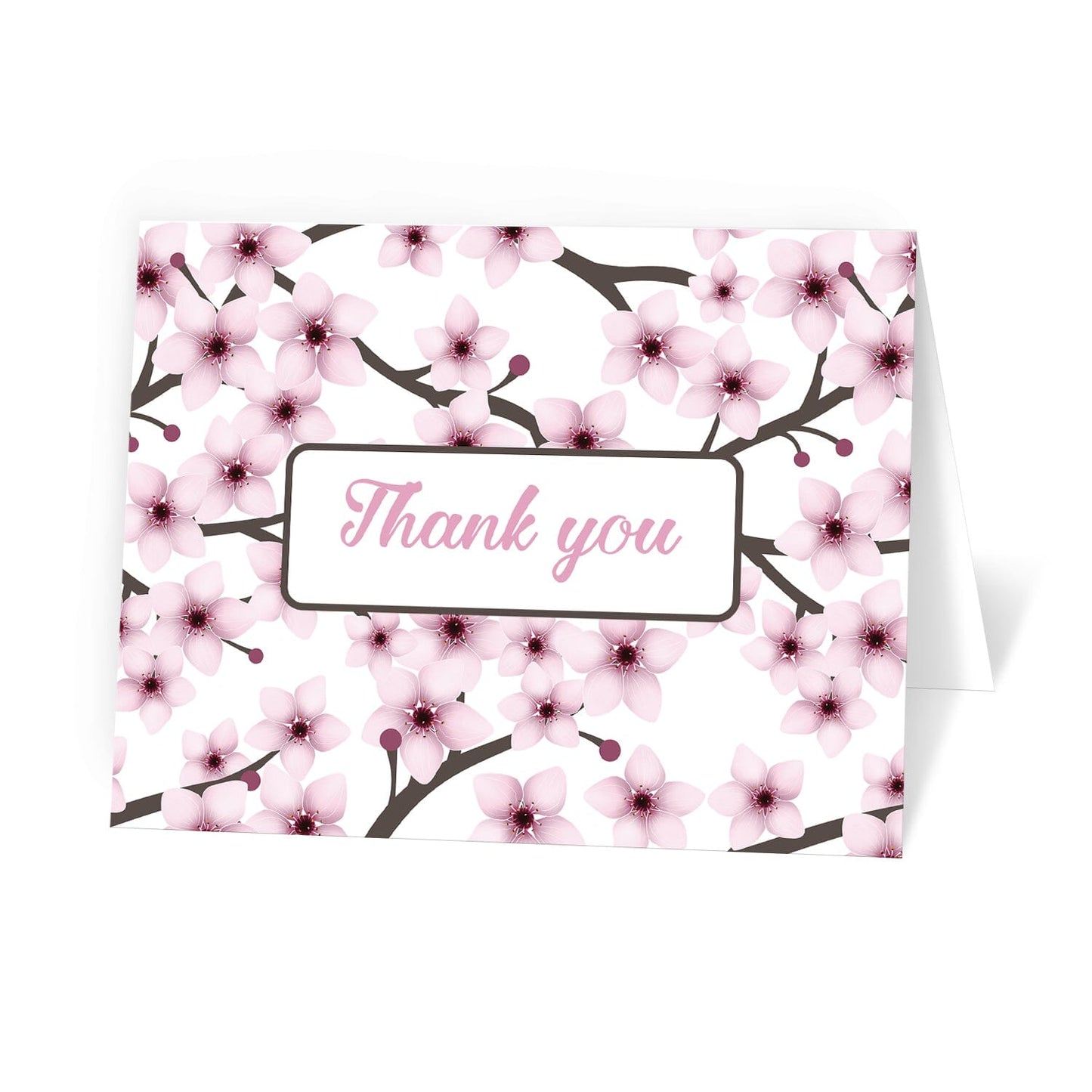Cherry Blossom Thank You Cards at Artistically Invited.