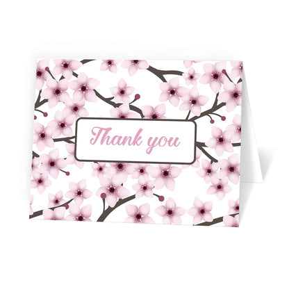 Cherry Blossom Thank You Cards at Artistically Invited.