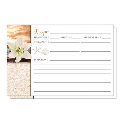 Autumn beach recipe cards - Lily Seashells Sand Autumn Beach Recipe Cards at Artistically Invited