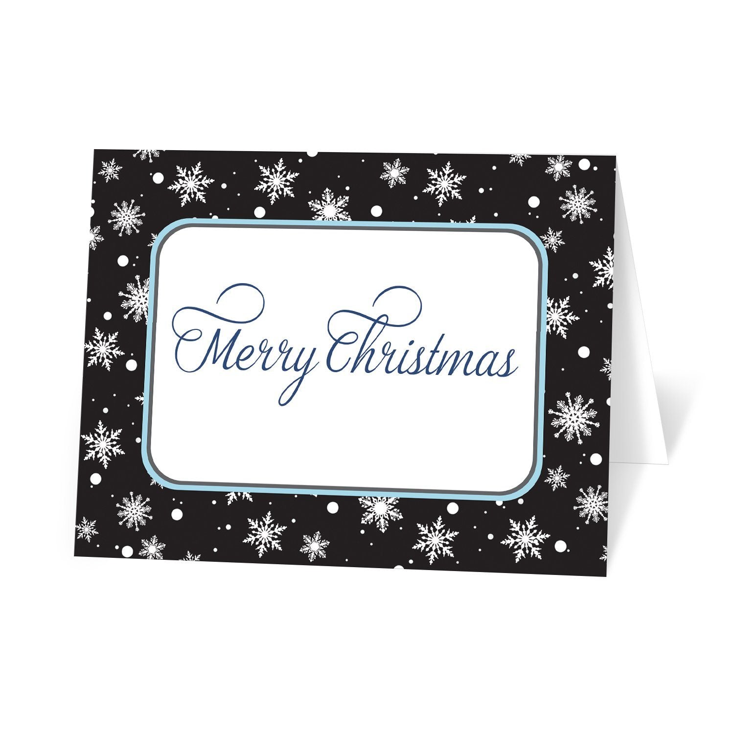 Midnight Snowflake Winter Christmas Cards at Artistically Invited