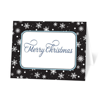 Midnight Snowflake Winter Christmas Cards at Artistically Invited